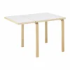 Artek Aalto Table foldable DL81C matbord Top IKI white HPL-natural lacquered