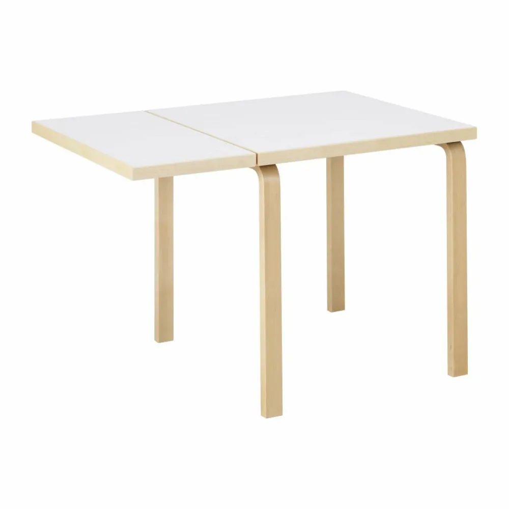 Artek Aalto Table foldable DL81C matbord Top IKI white HPL-natural lacquered