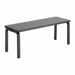 Artek 153A bänk Solid seat black lacquered