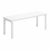 Discount Artek 153A bänk Solid seat white lacquered