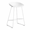 HAY About a Stool 38 Low barstol 2.0 Vit-vitt stålstativ