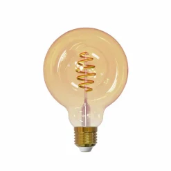 Airam Smarta Hem Filament LED-glob ljuskälla amber 95mm spiral e27 6w