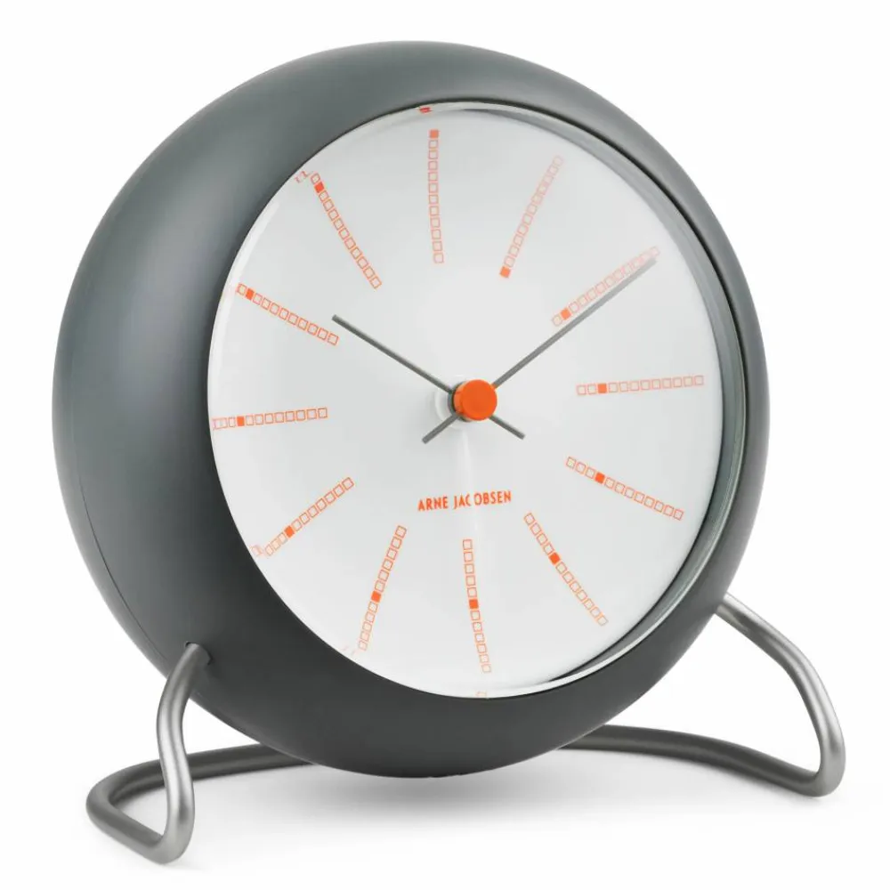 Arne Jacobsen Clocks AJ Bankers bordsklocka Ø11 cm Mörkgrå
