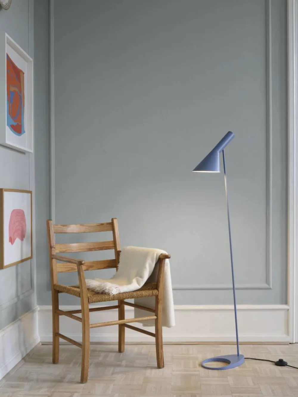 Hot Louis Poulsen AJ golvlampa Dusty blue