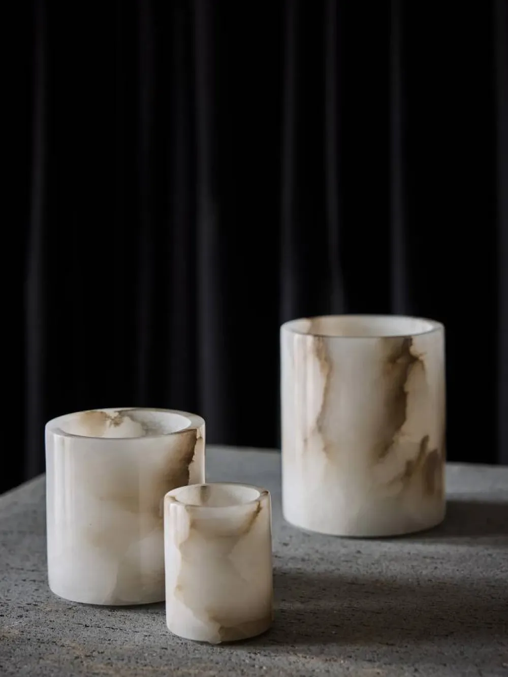 Tell Me More Alabaster ljuslykta Vit-beige S 10 cm