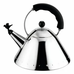 Alessi 9093 vattenkokare Svart-fågel