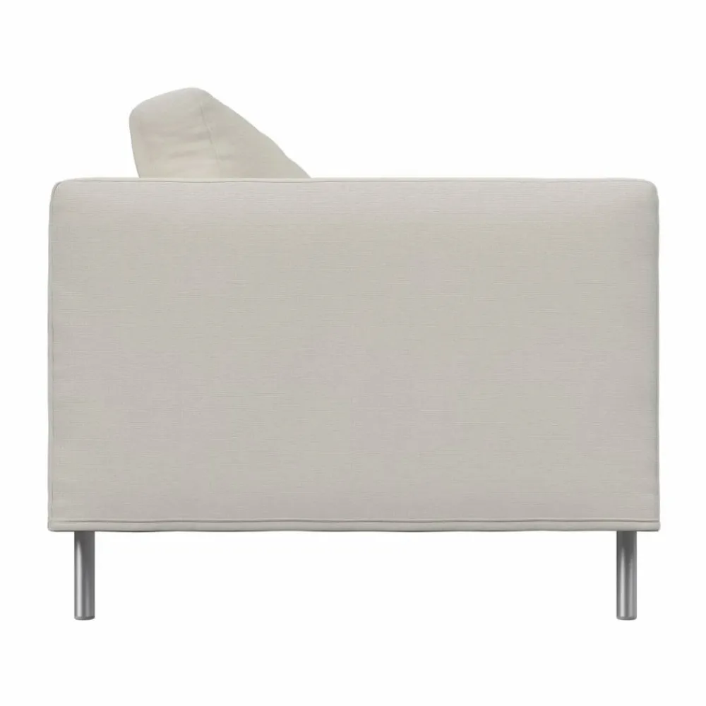 Outlet Fogia Alex High 2 5-sits soffa Tyg Hiro White-aluminiumben