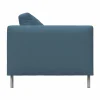 Fogia Alex 2 5-sits soffa Tyg Hiro Light Blue-aluminiumben