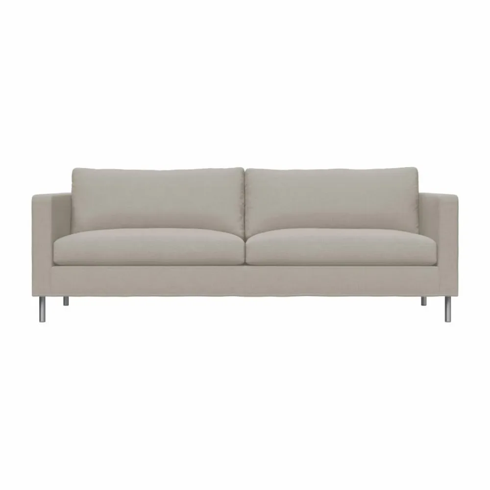 Fogia Alex 2 5-sits soffa Tyg Hiro Sand-aluminiumben