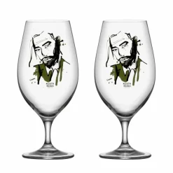 Best Kosta Boda All about you ölglas 40 cl 2-pack Want him (grön)