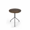 Clearance OX Denmarq All For One sidobord Brown Emperador-black Ø50 cm