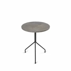 OX Denmarq All For One sidobord Grey marble-black Ø50 cm
