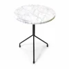 OX Denmarq All For One sidobord White carrara-black Ø40 cm