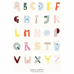 Sale Paper Collective Alphabet Spaghetti ENG Multi-colour poster 70x100 cm