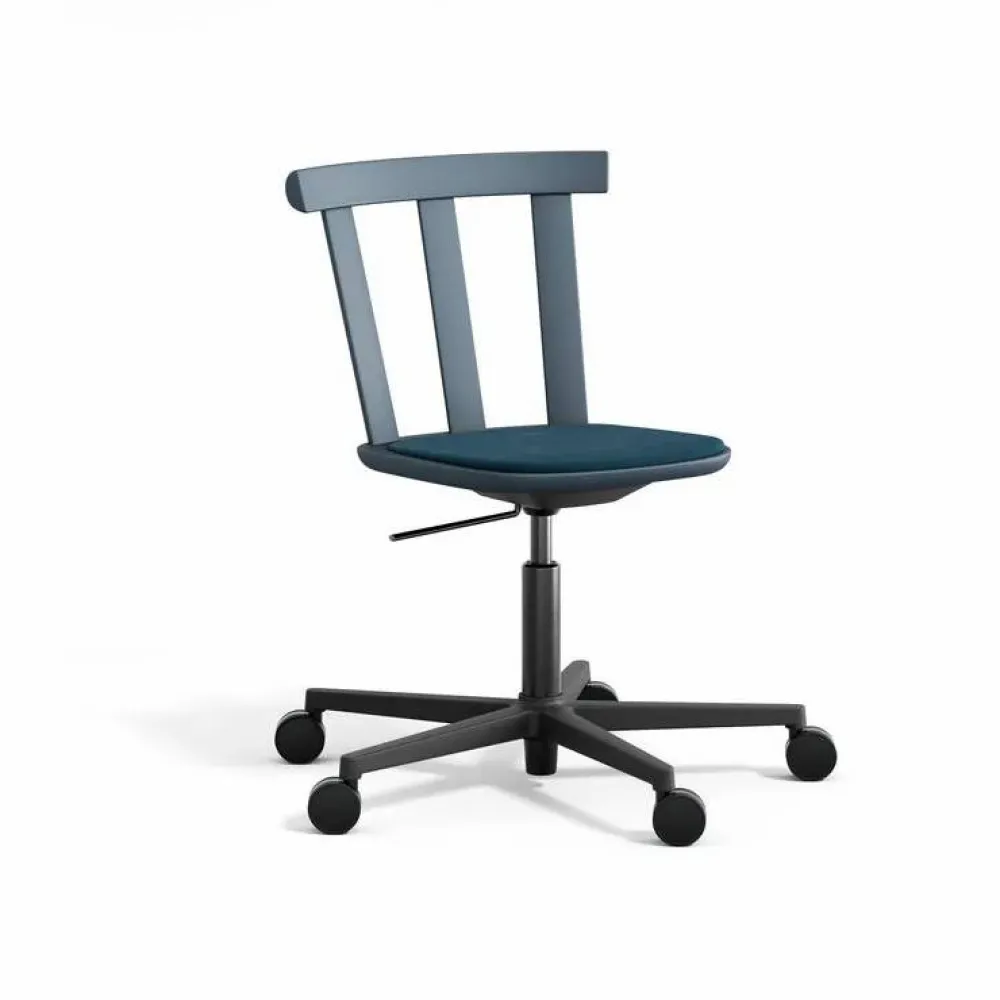 Stolab Alt stol snurrstativ klädd sits björk Vidar 4 733 blue-åska 66