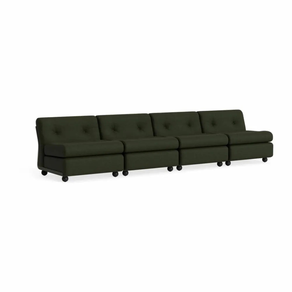 Outlet HAY Amanta soffmodul Bottle green-maglia dark green 4-sits