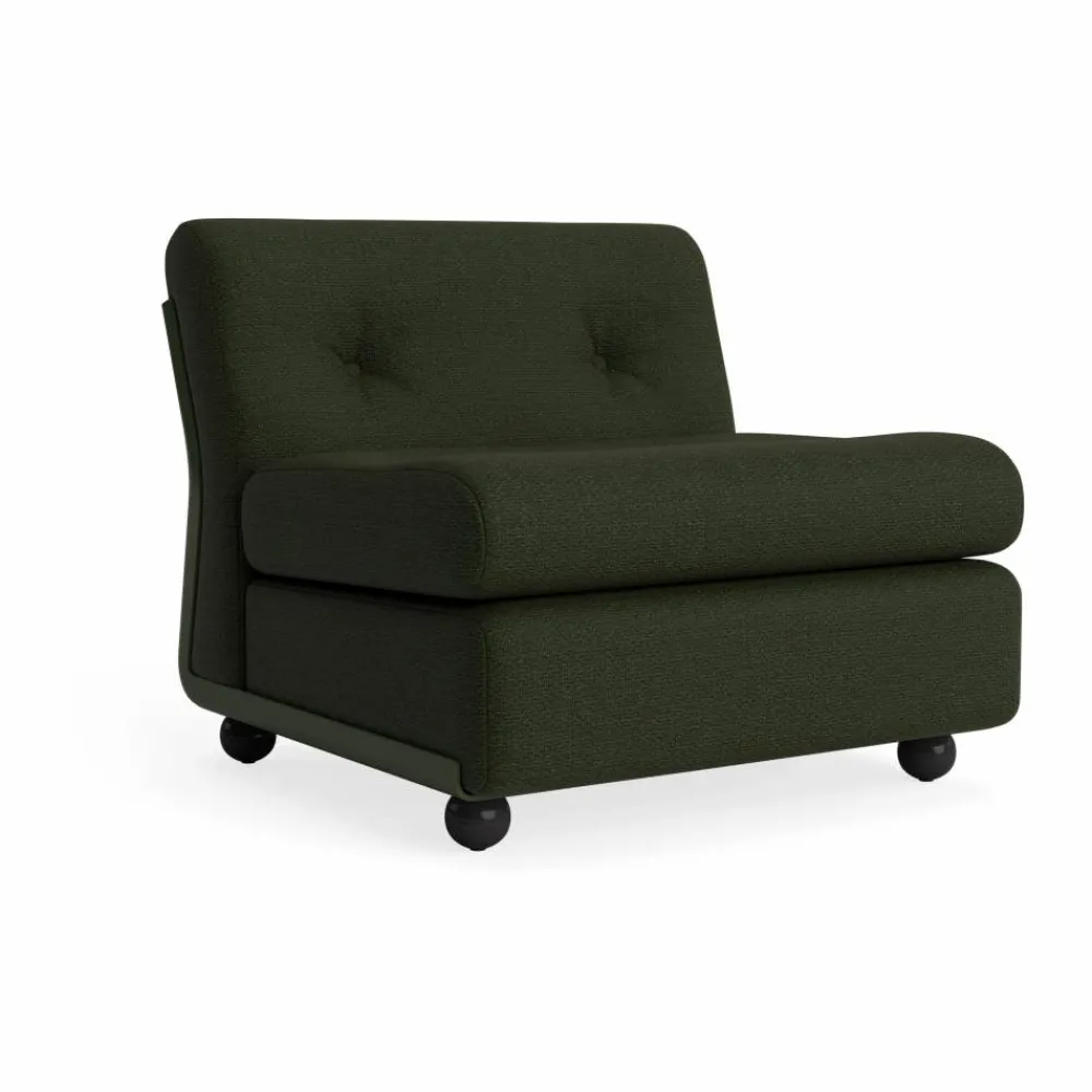 Sale HAY Amanta soffmodul Bottle green-maglia dark green 1-sits/fåtölj
