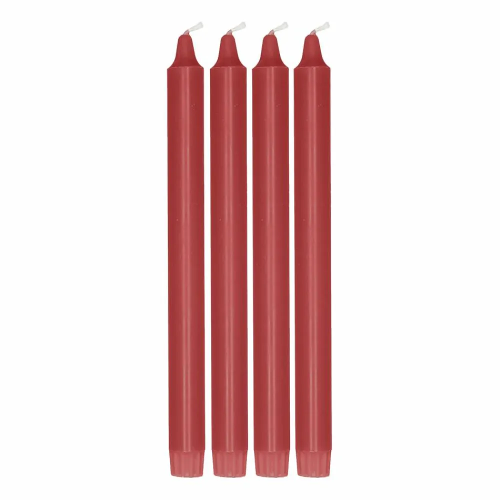 Clearance Scandi Essentials Ambiance kronljus 4-pack 27 cm Dark red