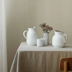 Stelton Amphora termoskanna kaffe 1 L Soft white