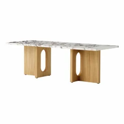 Audo Copenhagen Androgyne loungebord Natural oak-Calacatta viola