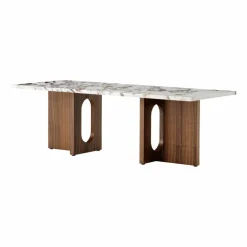Audo Copenhagen Androgyne loungebord Walnut-Calacatta viola