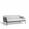 Skargaarden Anholt soffa Sunbrella Natté Grey Storm-mörkgrå aluminium ram