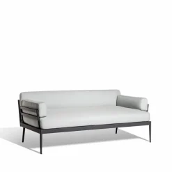 Skargaarden Anholt soffa Sunbrella Natté Grey Storm-mörkgrå aluminium ram