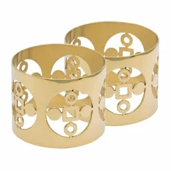 Hilke Collection Anima Gemella servettring 2-pack Mässing