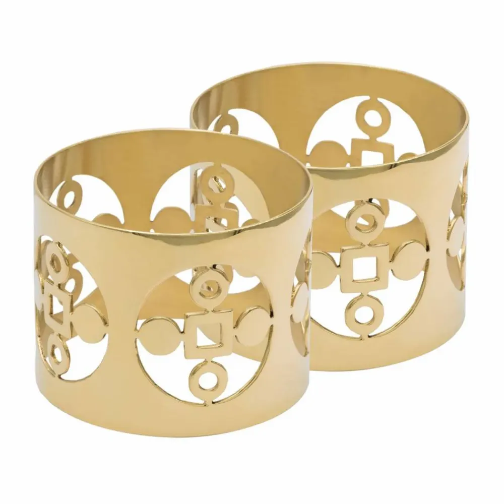 Hilke Collection Anima Gemella servettring 2-pack Mässing