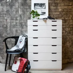 Discount Mavis Aoko byrå 7 lådor Vitlack
