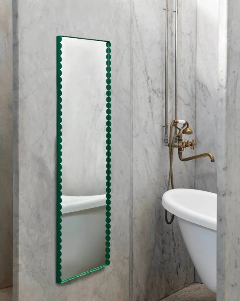 HAY Arcs Mirror Rectangle M spegel 50x133 5 cm Green
