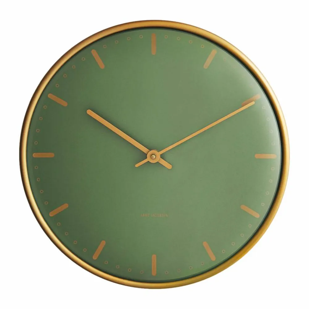Arne Jacobsen Clocks Arne Jacobsen City Hall klocka Grön Ø29 cm