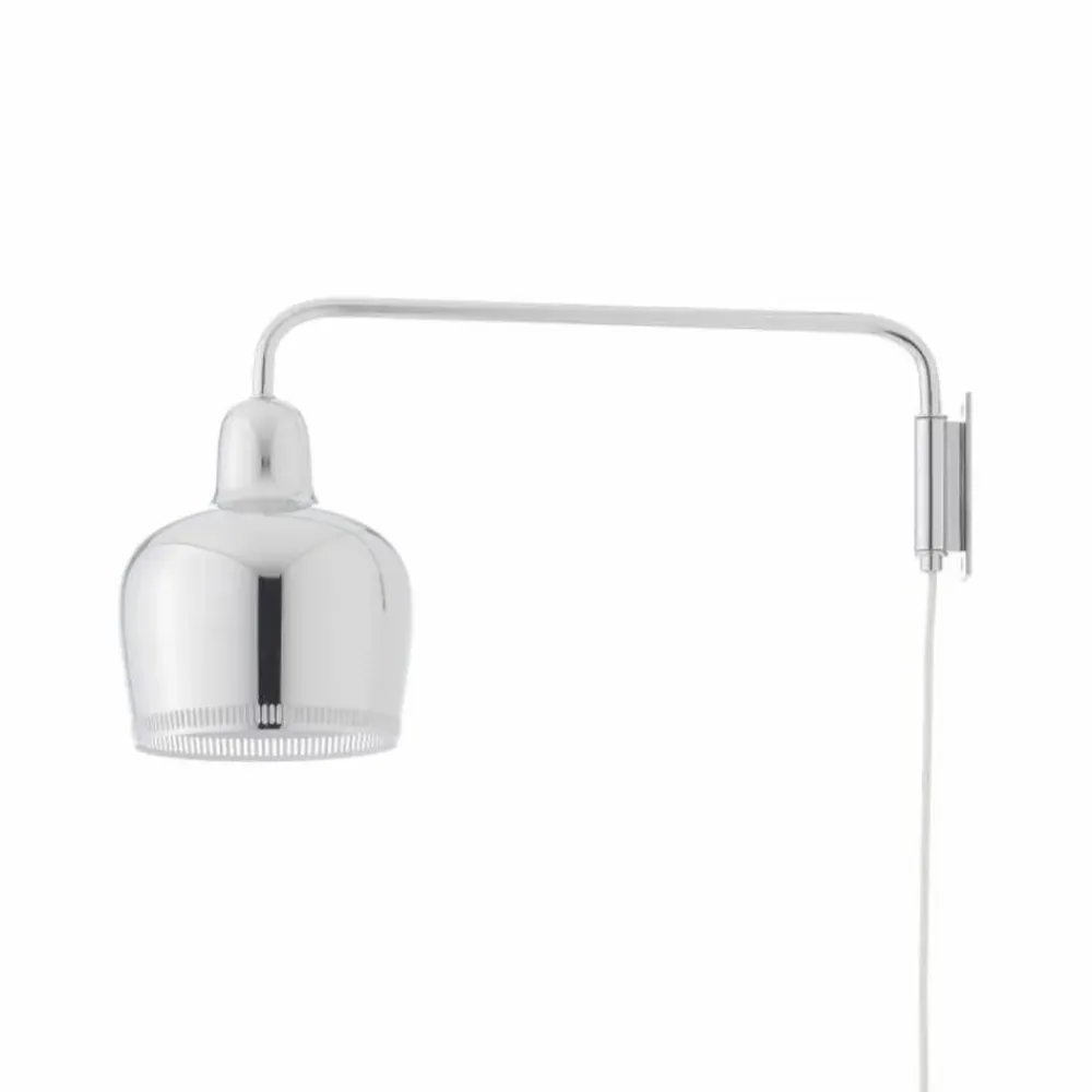 Sale Artek A330S Golden Bell vägglampa Krom-Vit