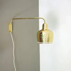 Artek A330S Golden Bell vägglampa Mässing-Vit