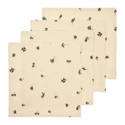 Sale Ferm Living Baies bomullsservett 40x40 cm 4-pack Natural-dark chocolate