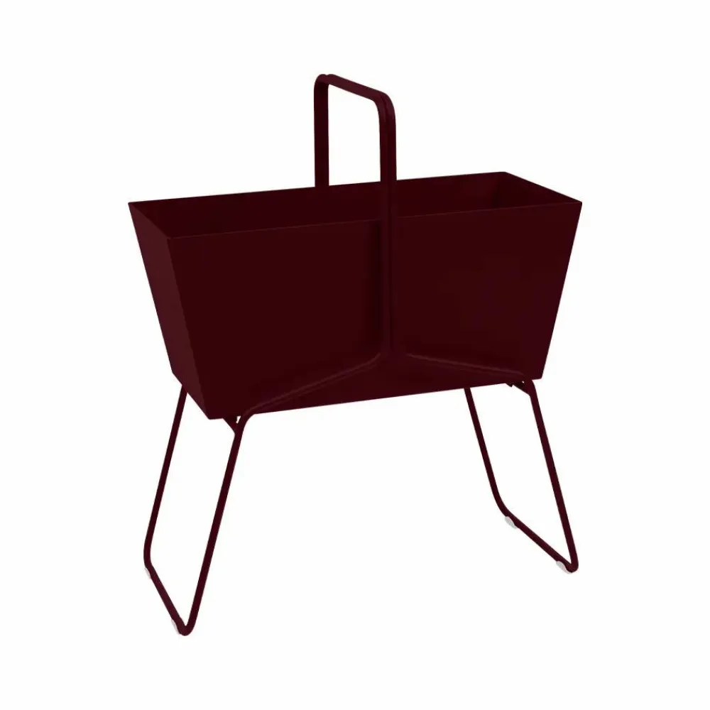 Fermob Basket high planteringsbox Black cherry (vinröd)