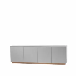 A2 Beam sideboard ljusgrå sockel i vitoljad ek