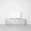 A2 Beam sideboard vit lack sockel i vitoljad ek