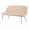 GUBI Beetle soffa 2-sits helklädd conic base Sunday 034-matt black
