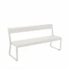 Best Fermob Bellevie bänk med ryggstöd Clay grey (grå)