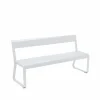 Fermob Bellevie bänk med ryggstöd Cotton white (vit)