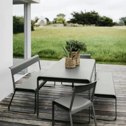Fermob Bellevie bänk med ryggstöd Red ochre (röd)