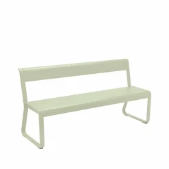 Clearance Fermob Bellevie bänk med ryggstöd Willow green (grön)