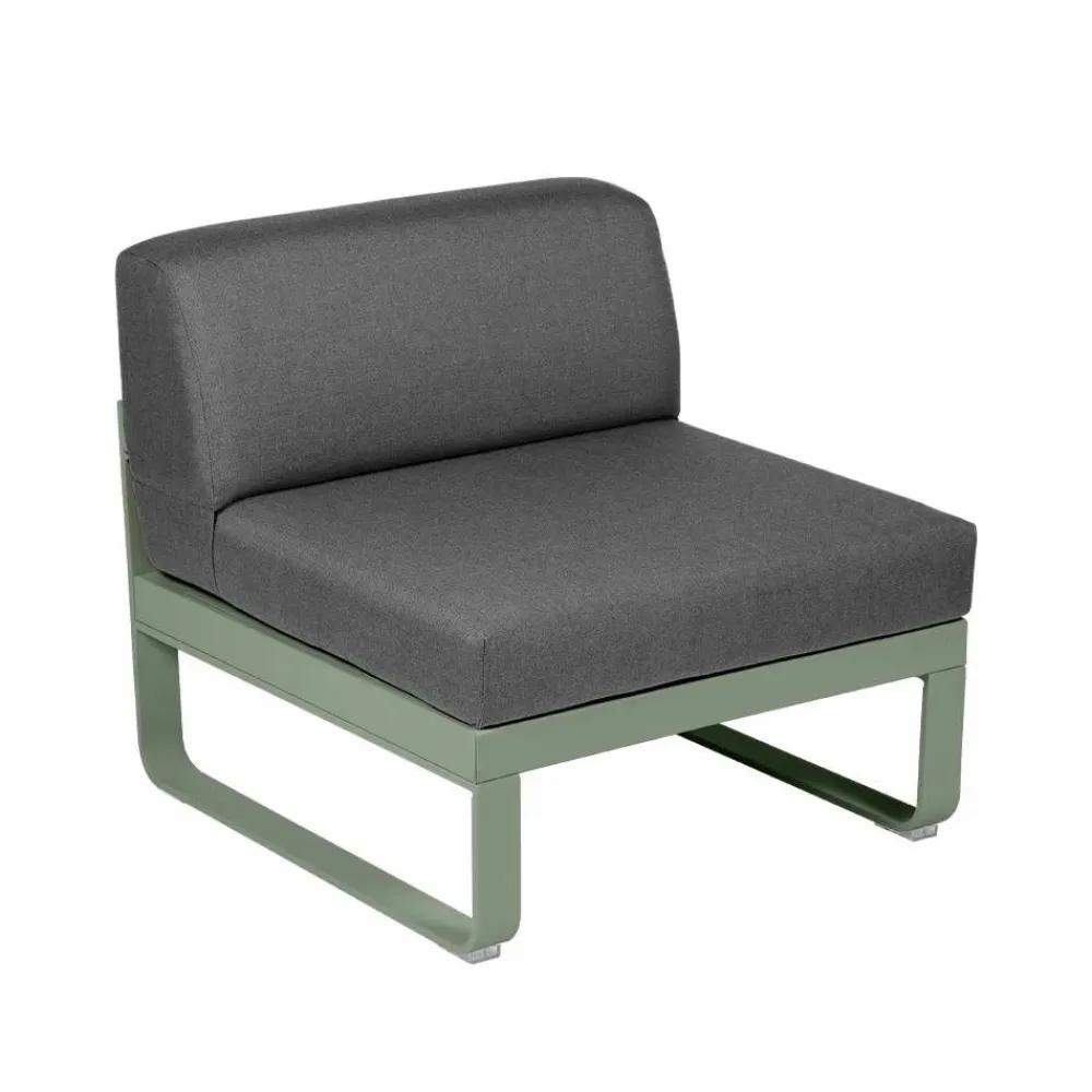 New Fermob Bellevie Central modulsoffa Cactus (grön) graphite grey dyna 1-sits