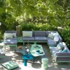 Best Fermob Bellevie Central modulsoffa Clay grey (grå) flannel grey dyna 1-sits