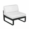 Fermob Bellevie Central modulsoffa Liquorice (svart) off-white dyna 1-sits