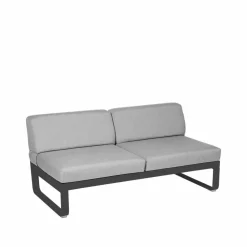 New Fermob Bellevie Central modulsoffa 2-sits Anthracite (grå) flannel grey dyna