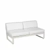 Fermob Bellevie Central modulsoffa 2-sits Clay grey (grå) off-white dyna