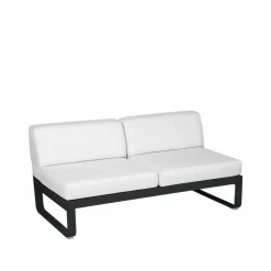 Fermob Bellevie Central modulsoffa 2-sits Liquorice (svart) off-white dyna