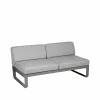 Fermob Bellevie Central modulsoffa 2-sits Rosemary (grön) flannel grey dyna